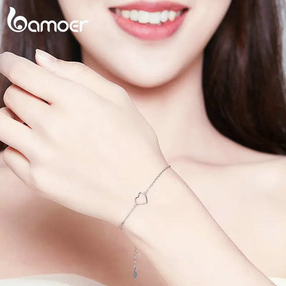 Personalized Heart Chain Bracelet