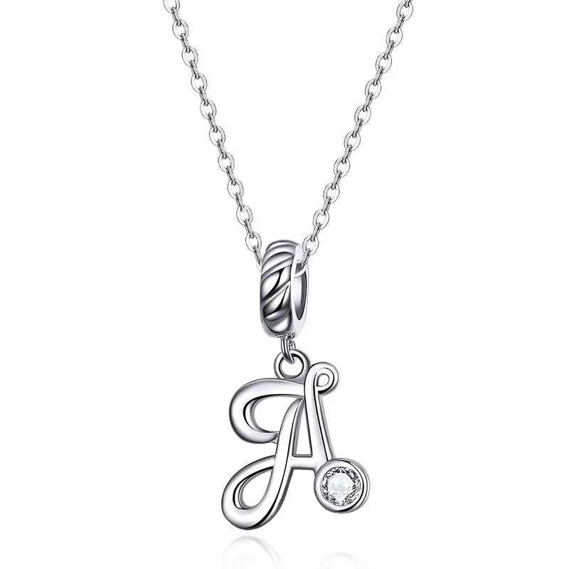Initial Letter Pendant Necklace