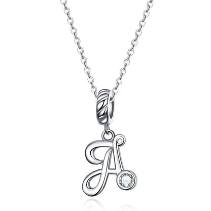 Initial Letter Pendant Necklace