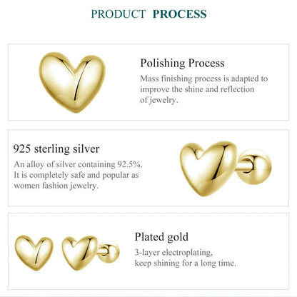 Mini Heart Stud Earrings