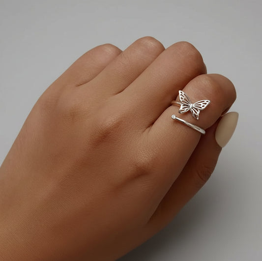 Adjustable Butterfly Ring